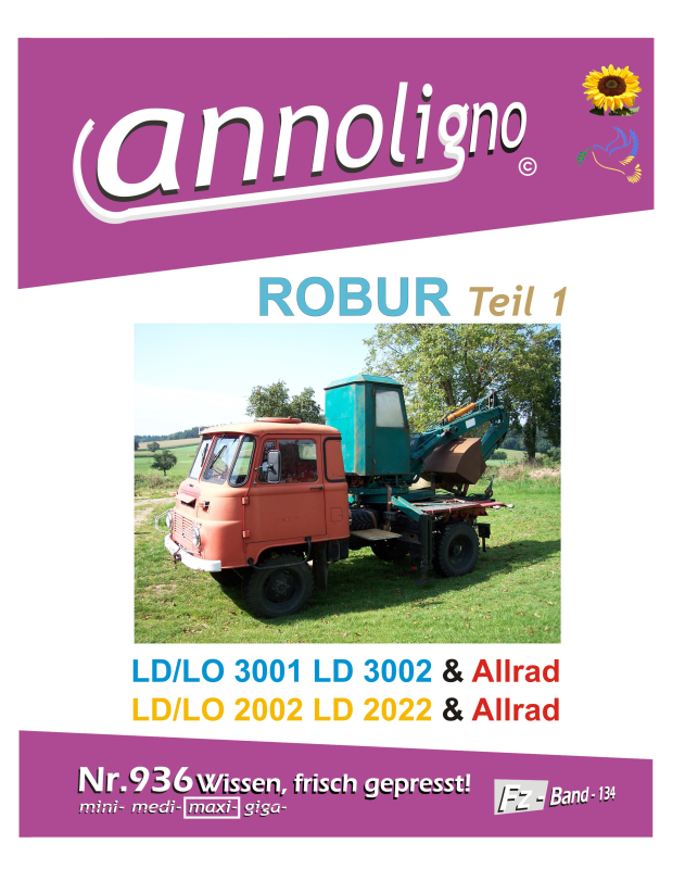 ROBUR LKW mit Diesel/Benzin Motor Getriebe Achsen & Allrad/4x4 Bild- Ersatzteilliste Teil 1 - annoligno 936